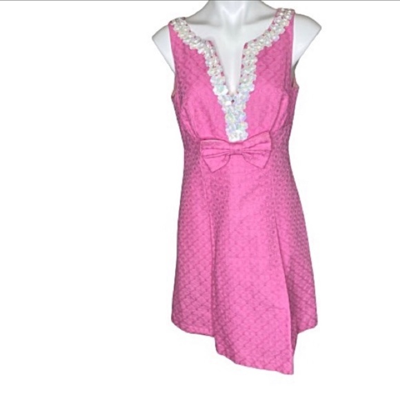 Trina Turk Pink Floral Bow Dress - Picture 2 of 8